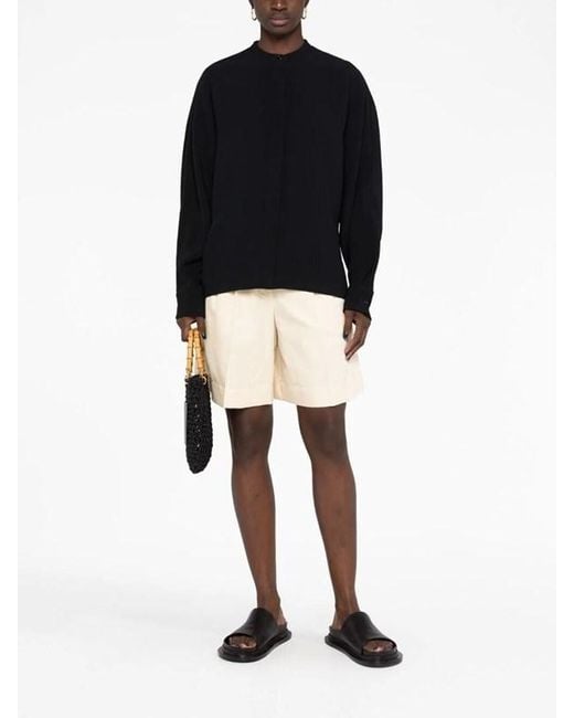Jil Sander Black Long-Sleeved Buttoned Shirt