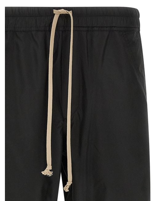 Moncler Black Moncler Rick Owens Drawstring Straight Leg Pants for men
