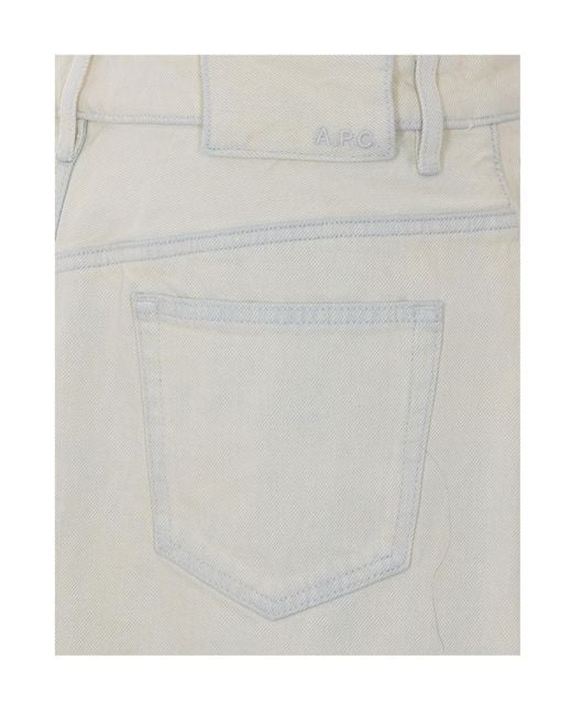 A.P.C. White Front-Slit Midi Skirt