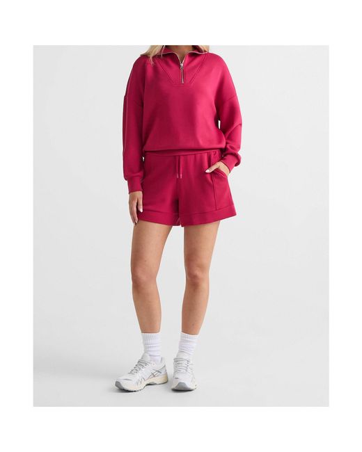 Varley Red Drawstring Athletic Shorts