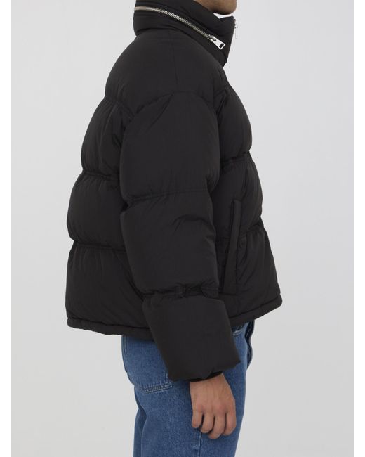 AMI Black Ami De Coeur Quilted Puffer Jacket for men
