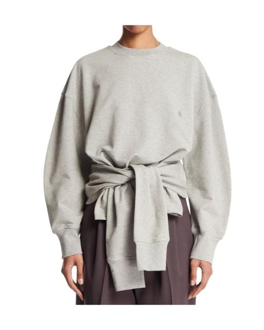 The Attico Gray The Tie-Waist Sweatshirt