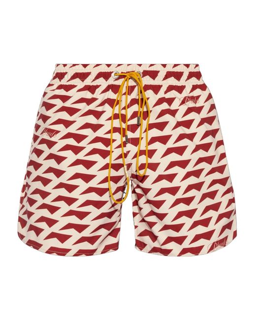 Rhude Red Dolce Vita Swim Shorts for men