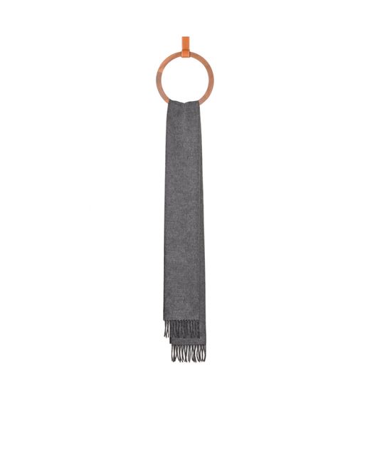 Loewe Multicolor Logo Patch Fringed Edge Scarf