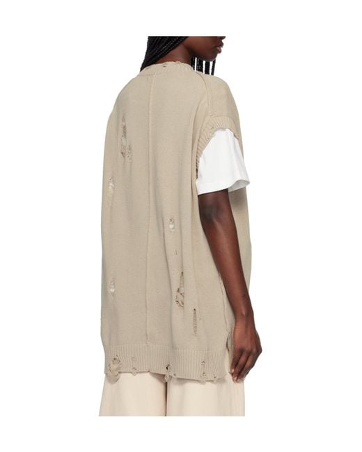 Yohji Yamamoto Natural Distressed Vest for men
