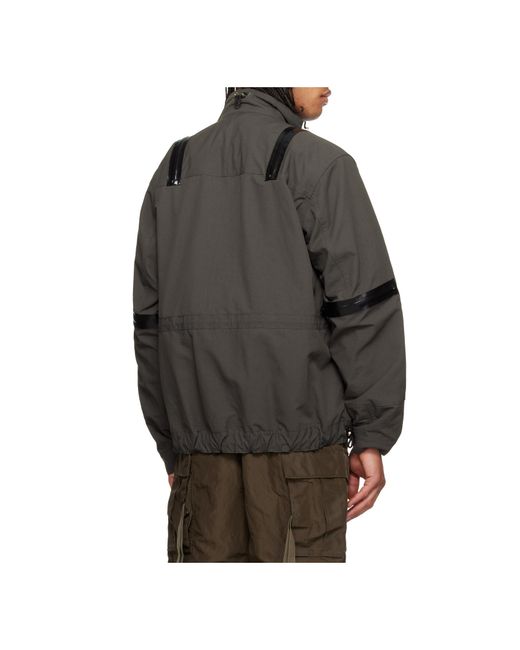 Sacai Gray Windproof Short Jacket for men