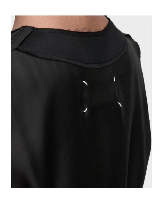 Maison Margiela Black Bonded Creases Sleeveless Top