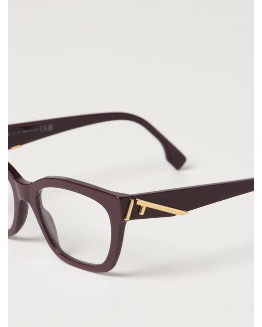 Fendi White Eyewear Cat-Eye Frame Glasses