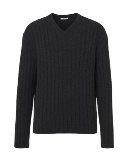 The Row Black Ettore Cashmere Sweater for men