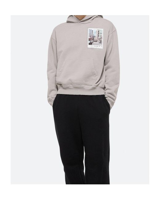 Helmut Lang Gray Postcard Hoodie for men