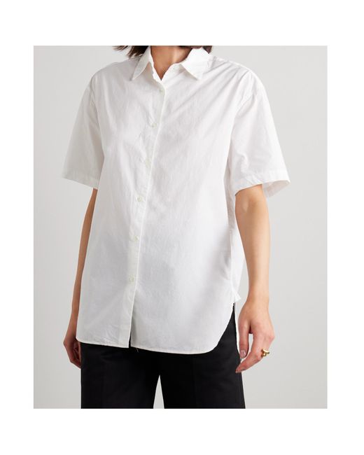 Nili Lotan White Alban Button-Down Shirt