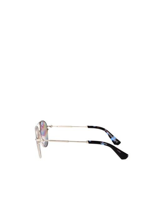 Burberry White Eyewear Aviator Sunglasses for men