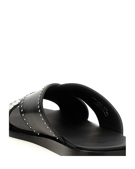 Church's Black Studded Slip-On Slippers