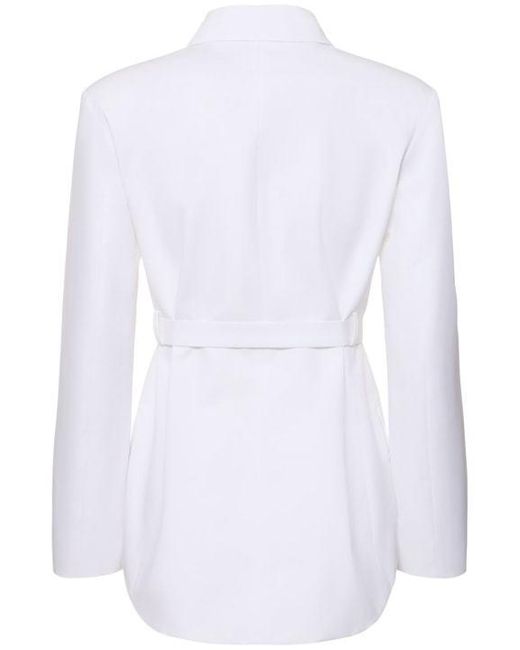 Valentino White With Belt Casual Jacket