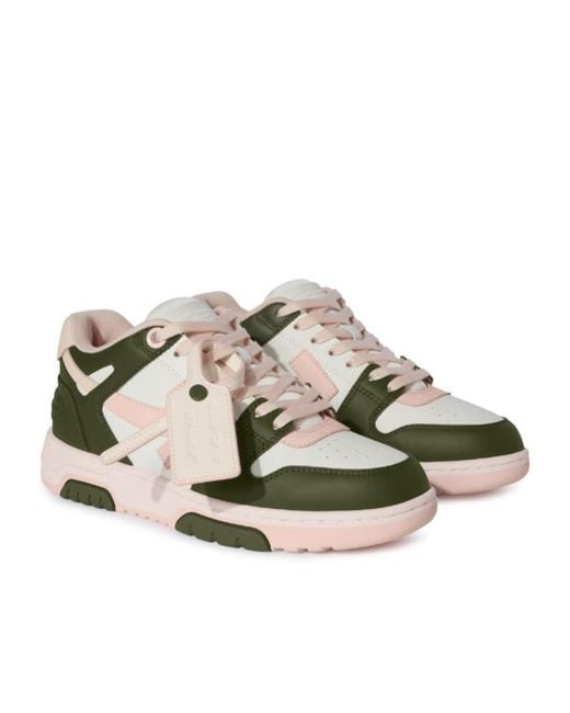 Off-White c/o Virgil Abloh Multicolor Out Of Office Calf Leather Military Sneaker