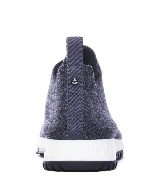 Jimmy Choo Blue Veles Embellished Sneakers
