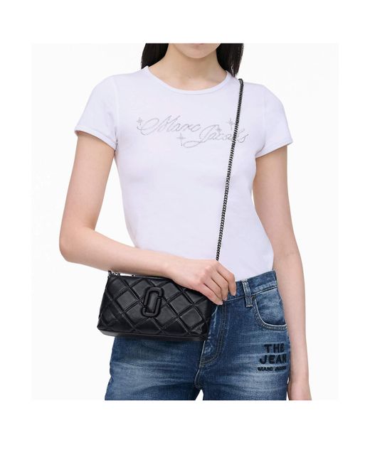 Marc Jacobs Black The Quilted Snapshot Convertible Shoulder Bag