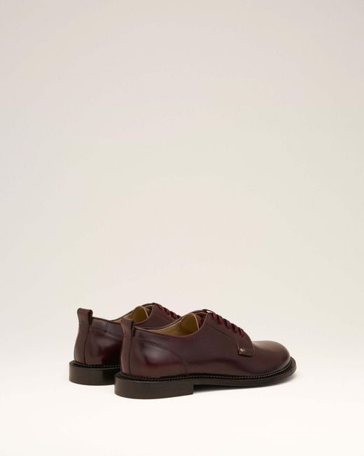 AMI Brown Leather Derby Shoes for men
