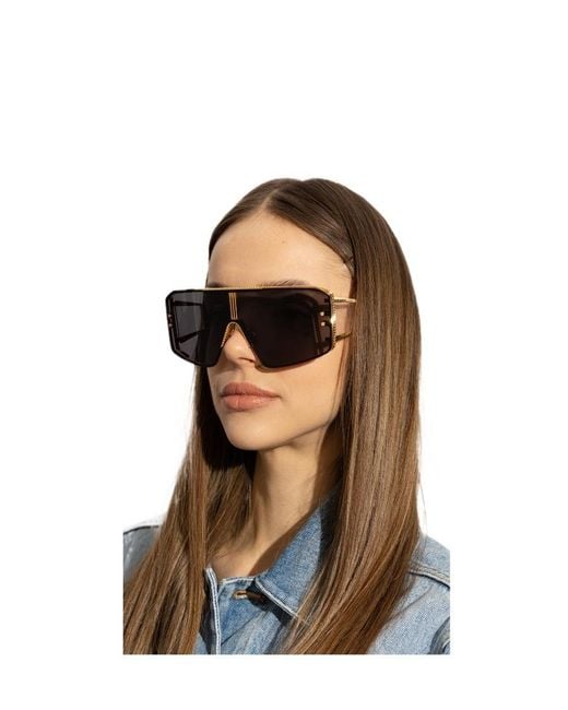 Balmain Gray Eyewear Oversized-Frame Sunglasses for men