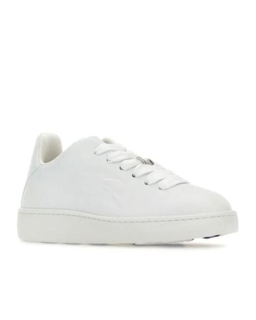 Burberry White Ekd Embossed Box Low-Top Sneakers