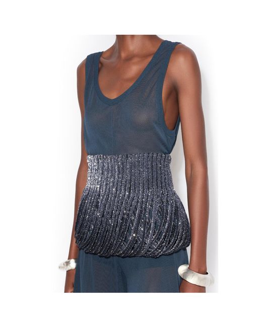 Alaïa Blue Fluid Jumpsuit
