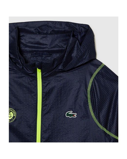 Lacoste Blue Minimal Windproof Jacket for men