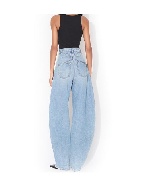 Alaïa Blue Round Wide-Leg Jeans