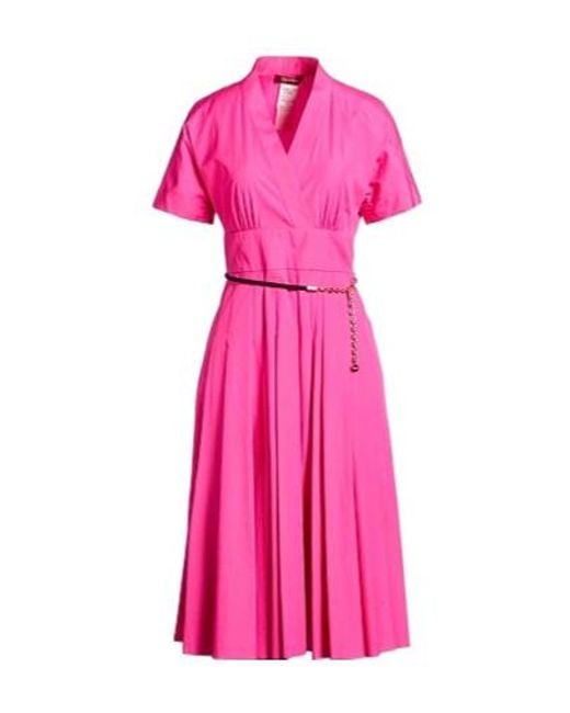 Max Mara Pink Pleated Dress