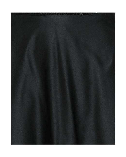 Max Mara Black Versatile Solid Taffeta Skirt