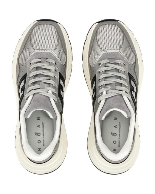 Hogan White H669 Side Logo Patch Low-Top Sneakers