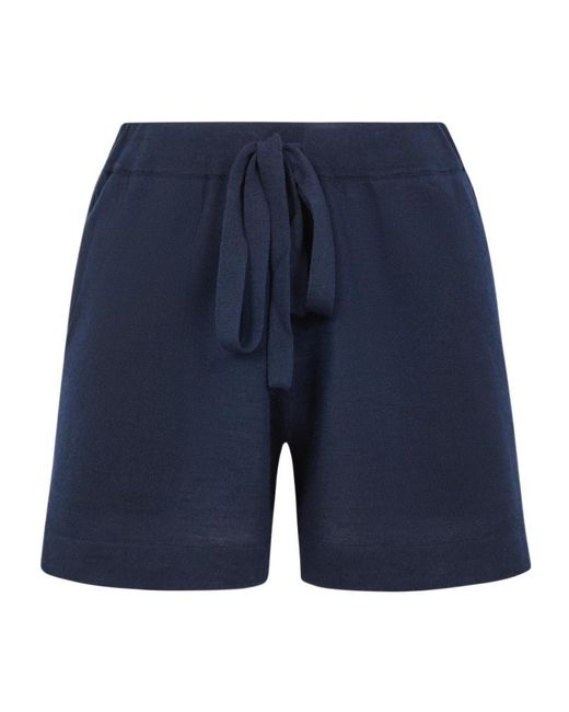 P.A.R.O.S.H. Blue Fine-Knit Mini Shorts