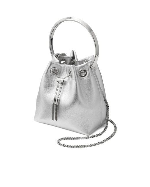 Jimmy Choo White Top Handle Shoulder Bag