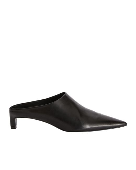 Jil Sander Black Pointed Toe Mules