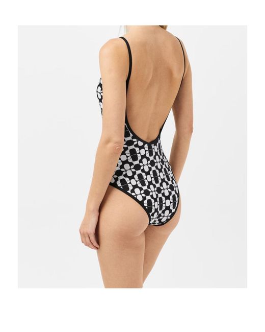 Moncler Black Backless Swimsuit