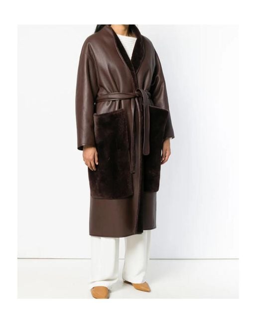 The Row Brown Belted Midi Coat