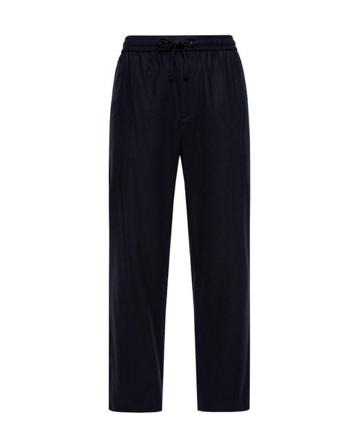 Moncler Blue Logo Patch Jogging Pants for men
