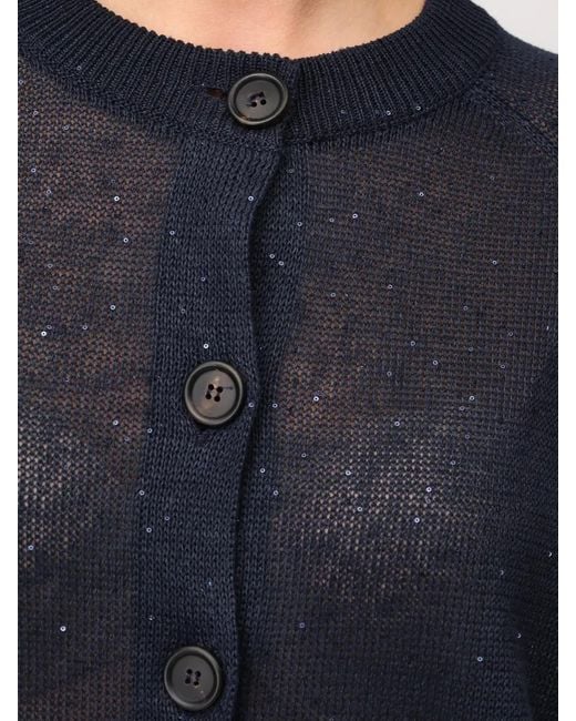Brunello Cucinelli Blue Long-Sleeve Cardigan