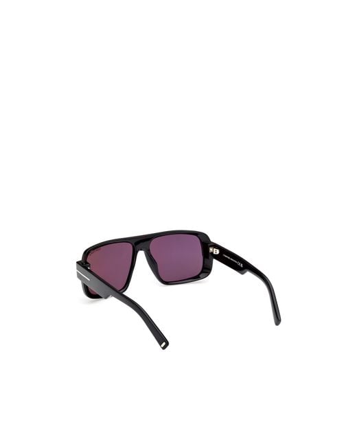 Tom Ford Purple Eyewear Turner Aviator Frame Sunglasses for men