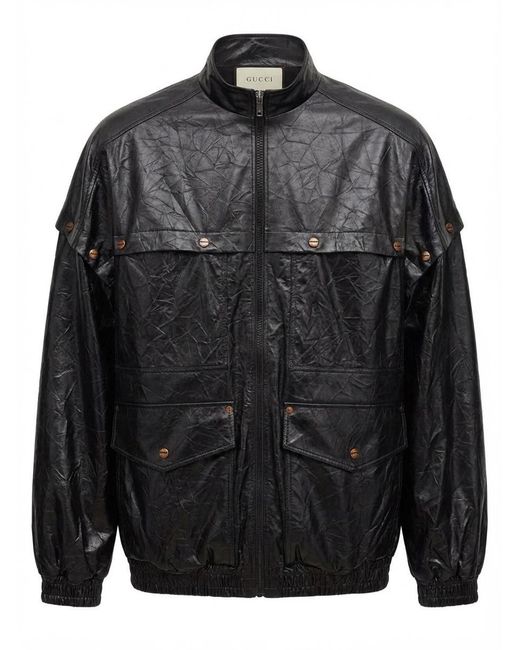 Gucci Black Zippered Casual Jacket