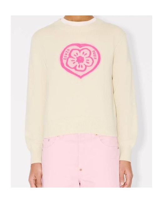 KENZO Pink Boke Heart Jumper