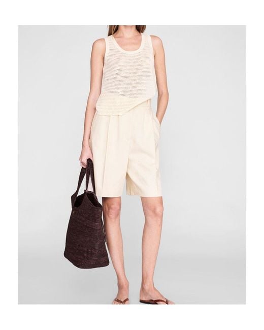 Anine Bing Natural Crew Neck Vest