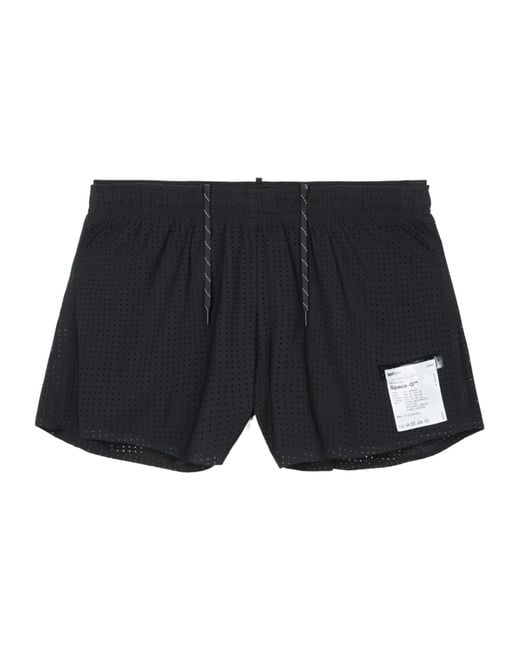 Satisfy Black Space-O 2.5 Perforated Performance Shorts