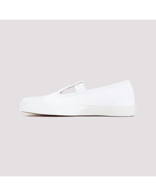 Maison Margiela White On The Deck Tabi Mary Jane Bianchetto
