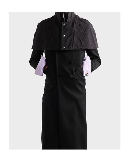 Prada Black Hooded Short Cape for men