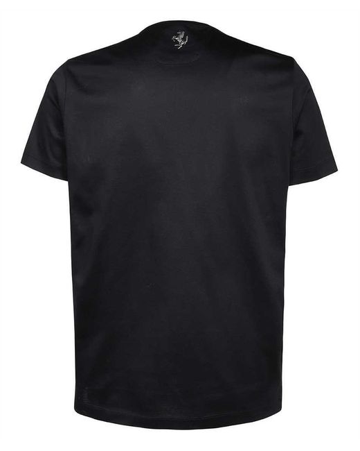 Ferrari Black Logo Short-Sleeved T-Shirt for men