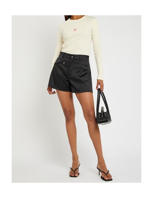 J.W. Anderson Black Tailored Satin Shorts