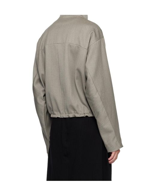 St. Agni Gray Pocket Bomber Jacket