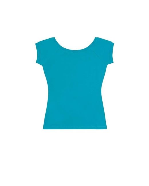 Iceberg Blue T-Shirt With Round Neck And Short Sleeves