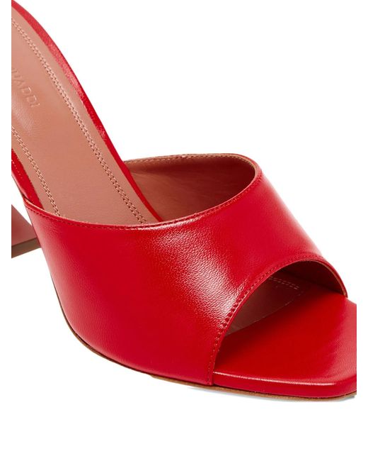 AMINA MUADDI Red Open-Toe High-Heeled Sandals