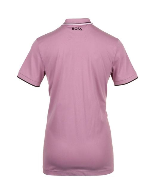 Boss Pink Short-Sleeved Polo Shirt for men